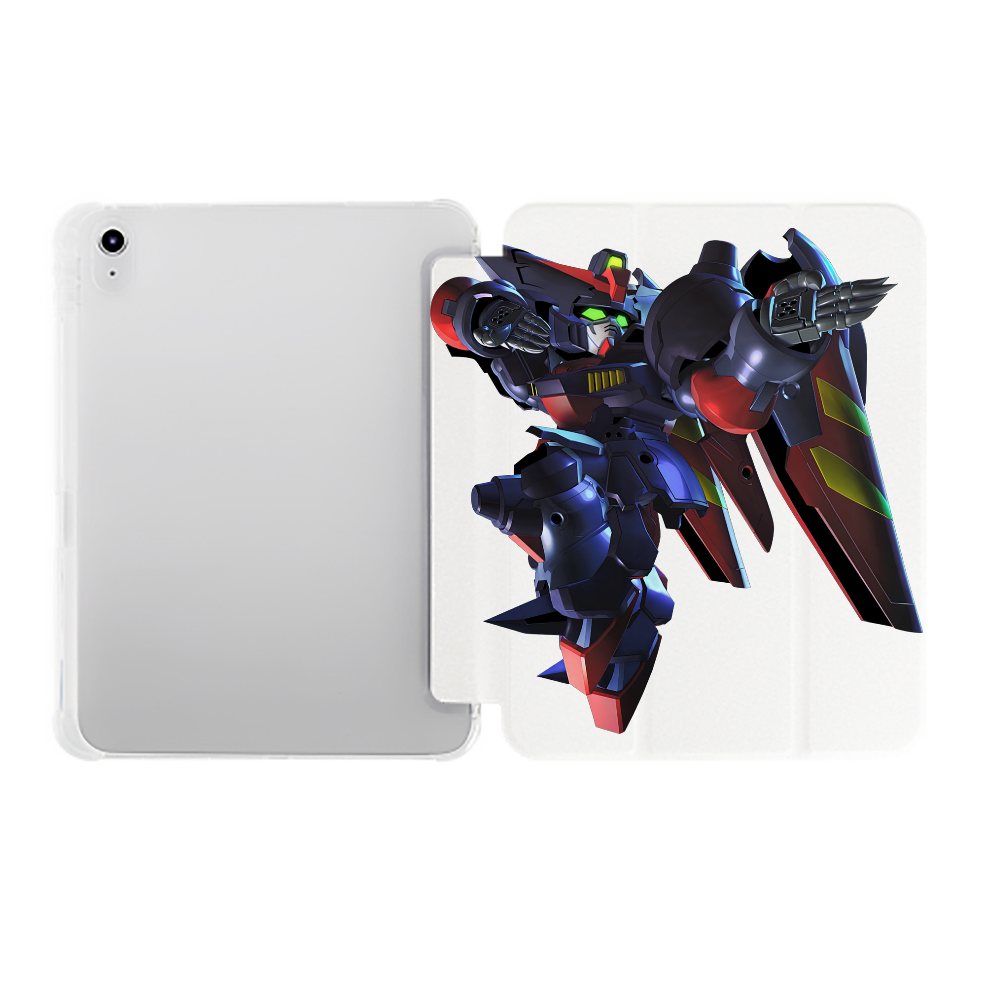 （画像用） 機動戦士ガンダム Mobile Suit Gundam IPad ケース ペン収納付き 三つ折りスタンド PUレザー×シリコン 対応機種9.5/10.5/10.9インチ